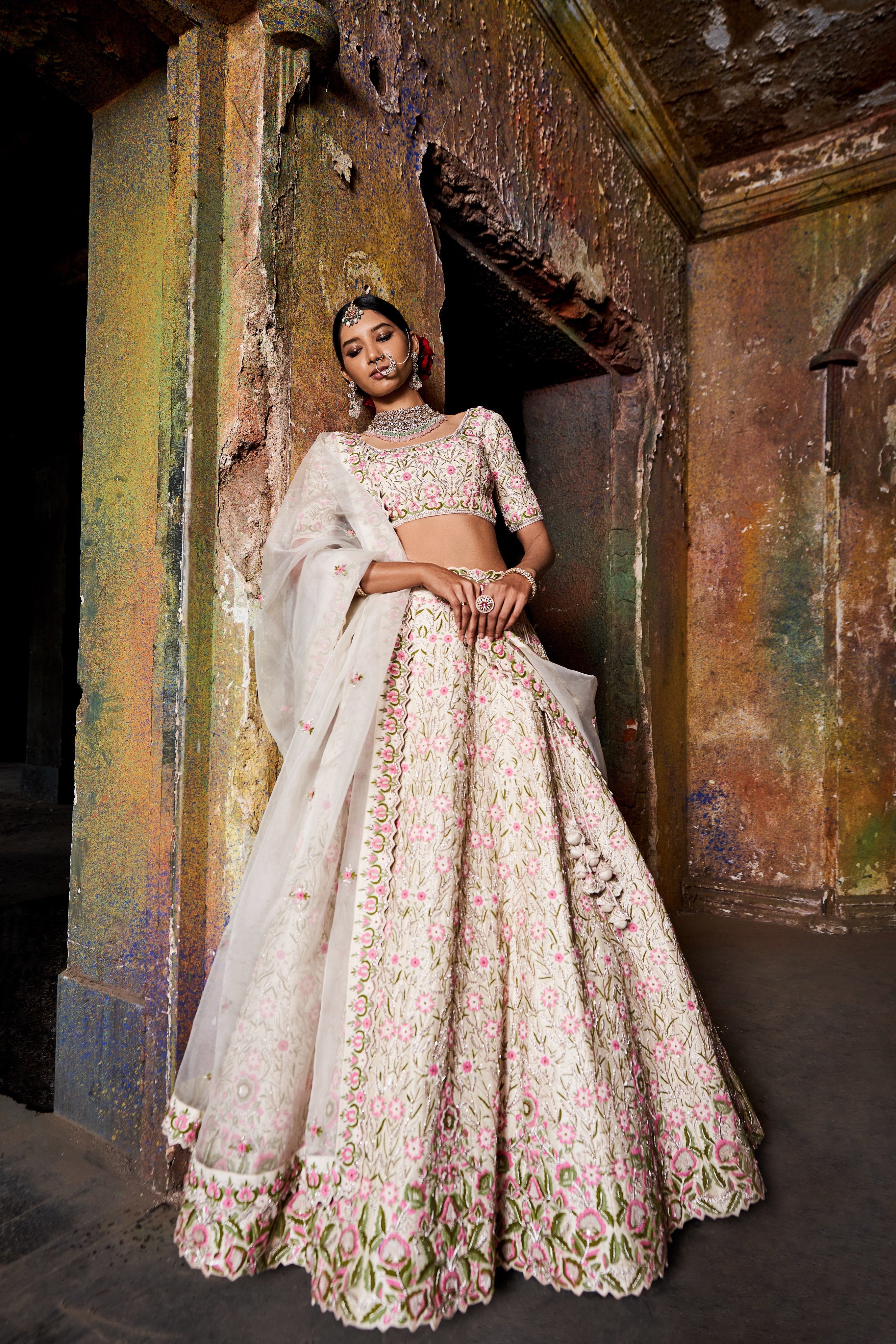 Mahal Ivory lehenga set