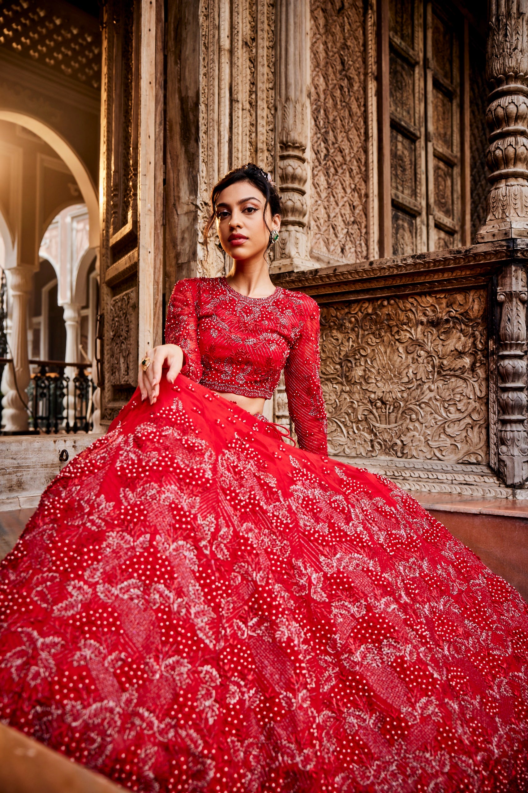 Hestia Scarlet red lehenga set