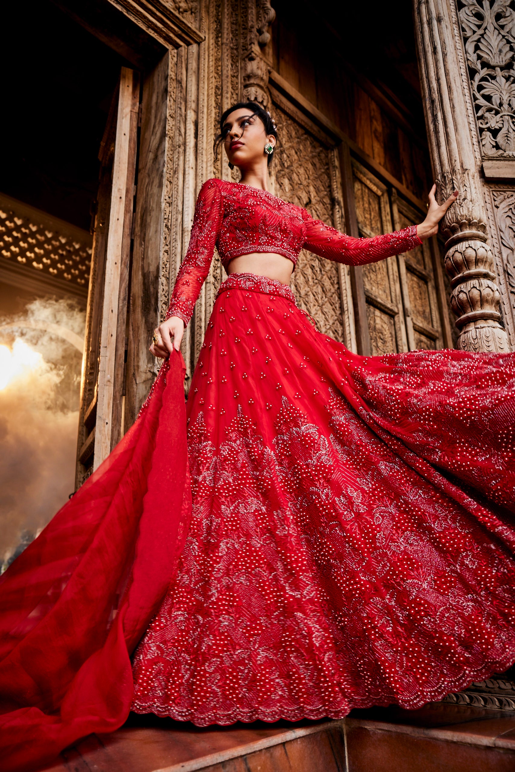 Hestia Scarlet red lehenga set