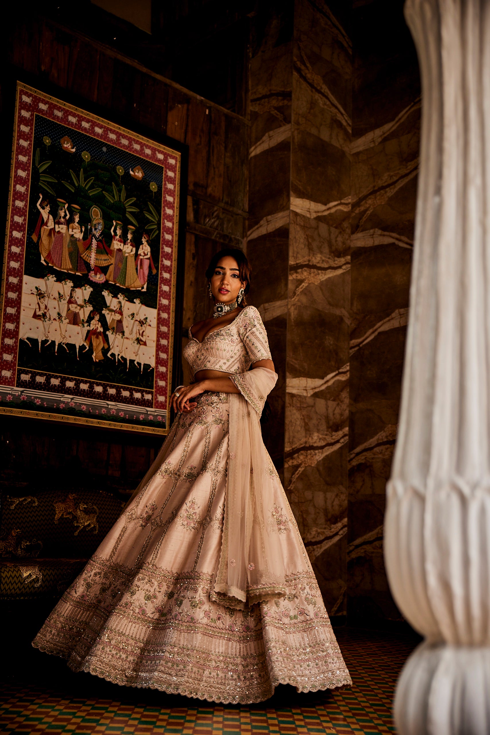 Hebe Heavenly  pink lehenga set