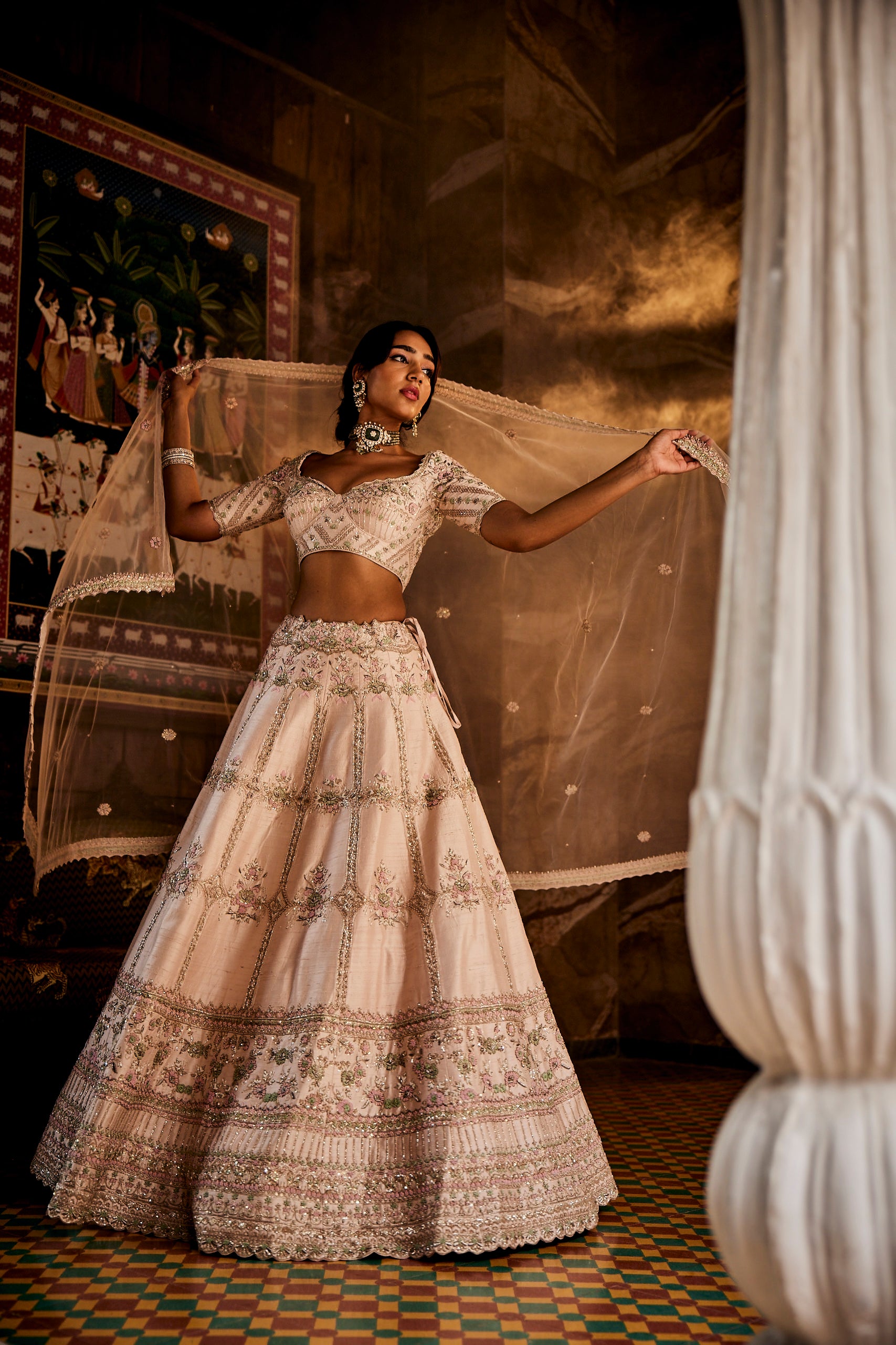 Hebe Heavenly  pink lehenga set