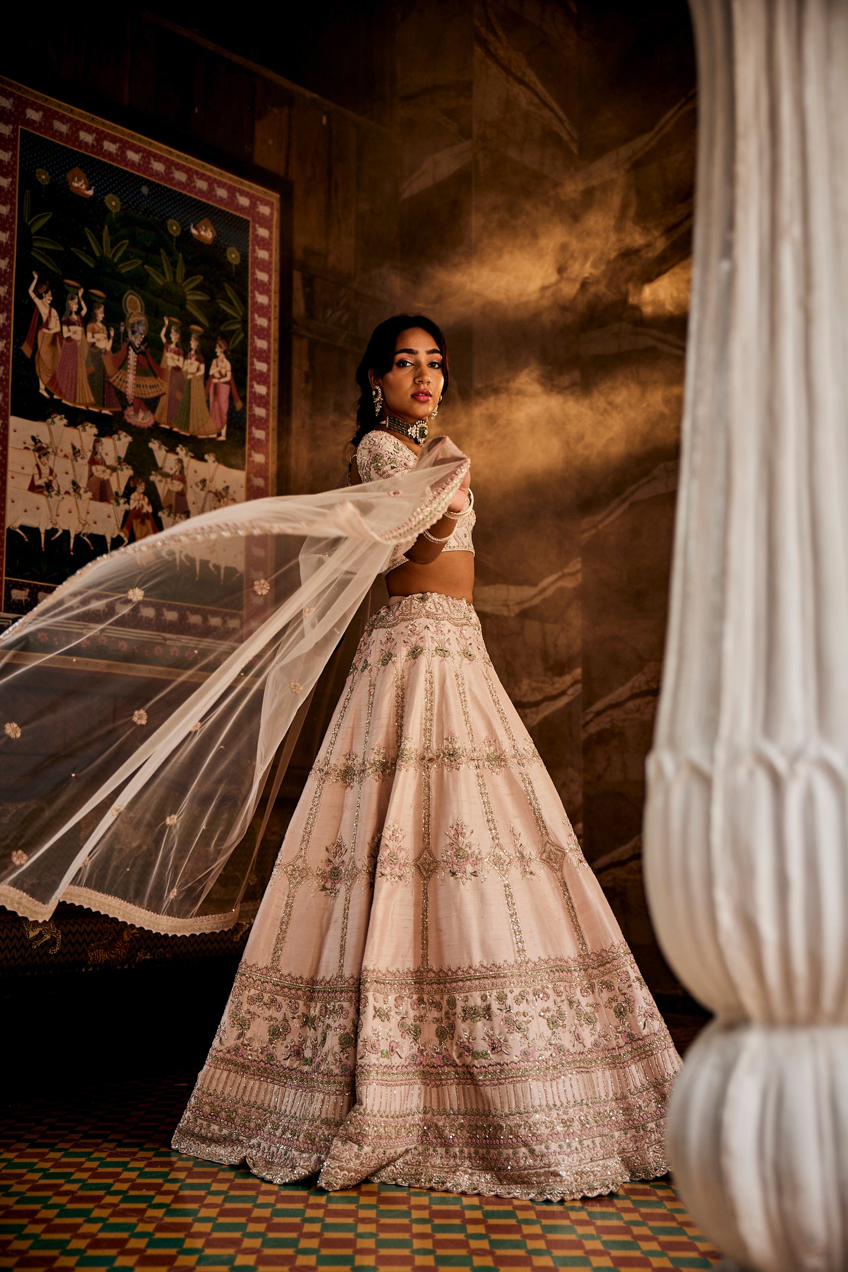 Hebe Heavenly  pink lehenga set