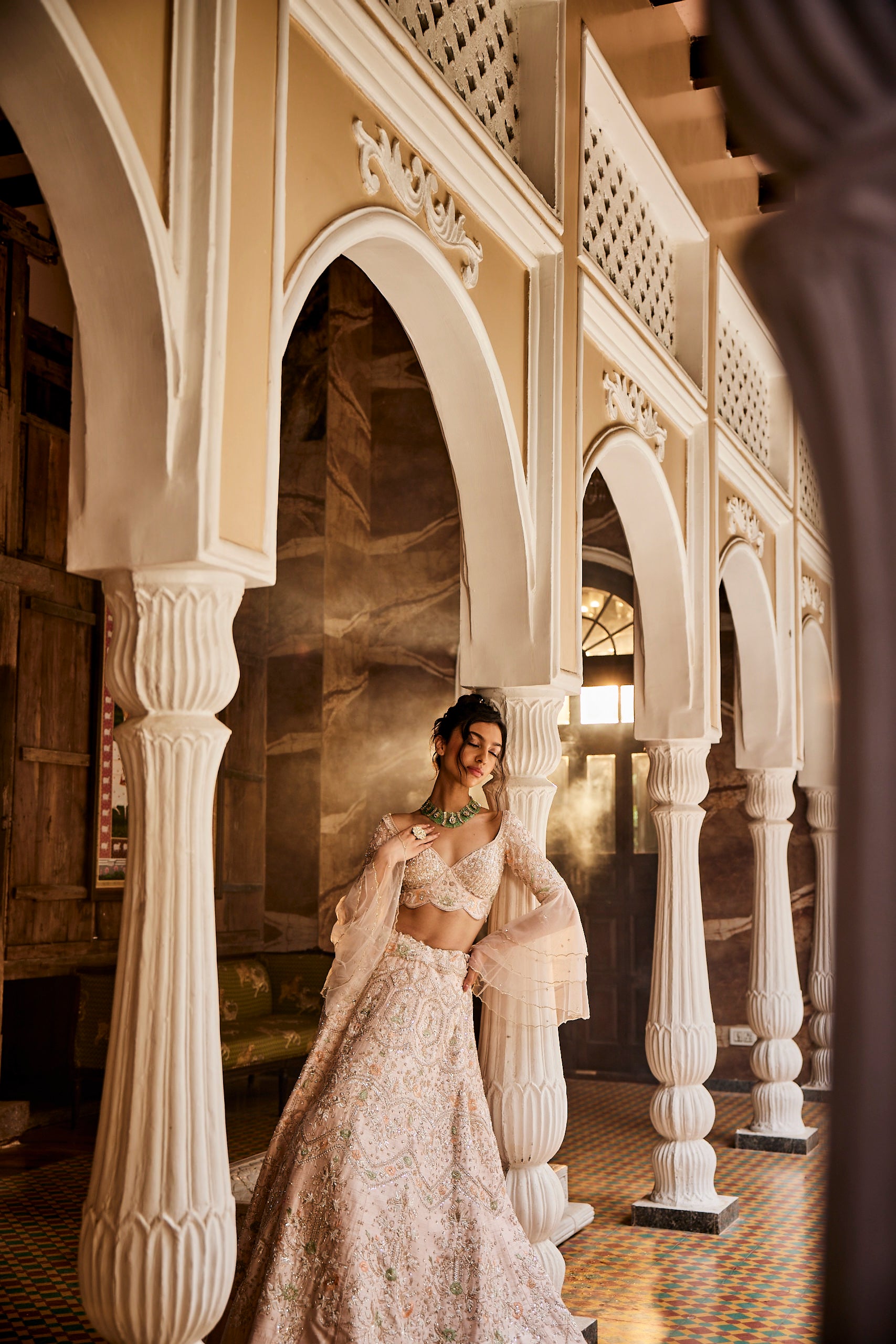 Demeter Nude pink Lehenga set