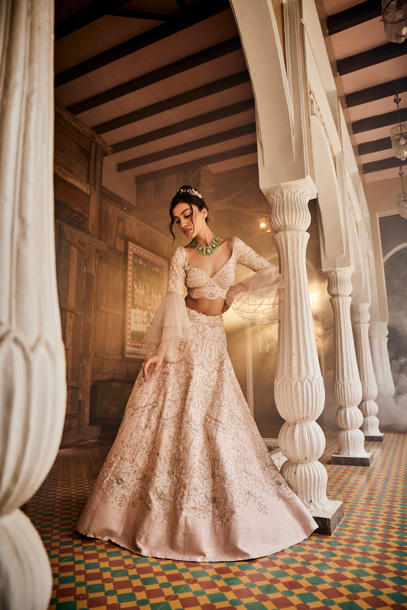 Demeter Nude pink Lehenga set