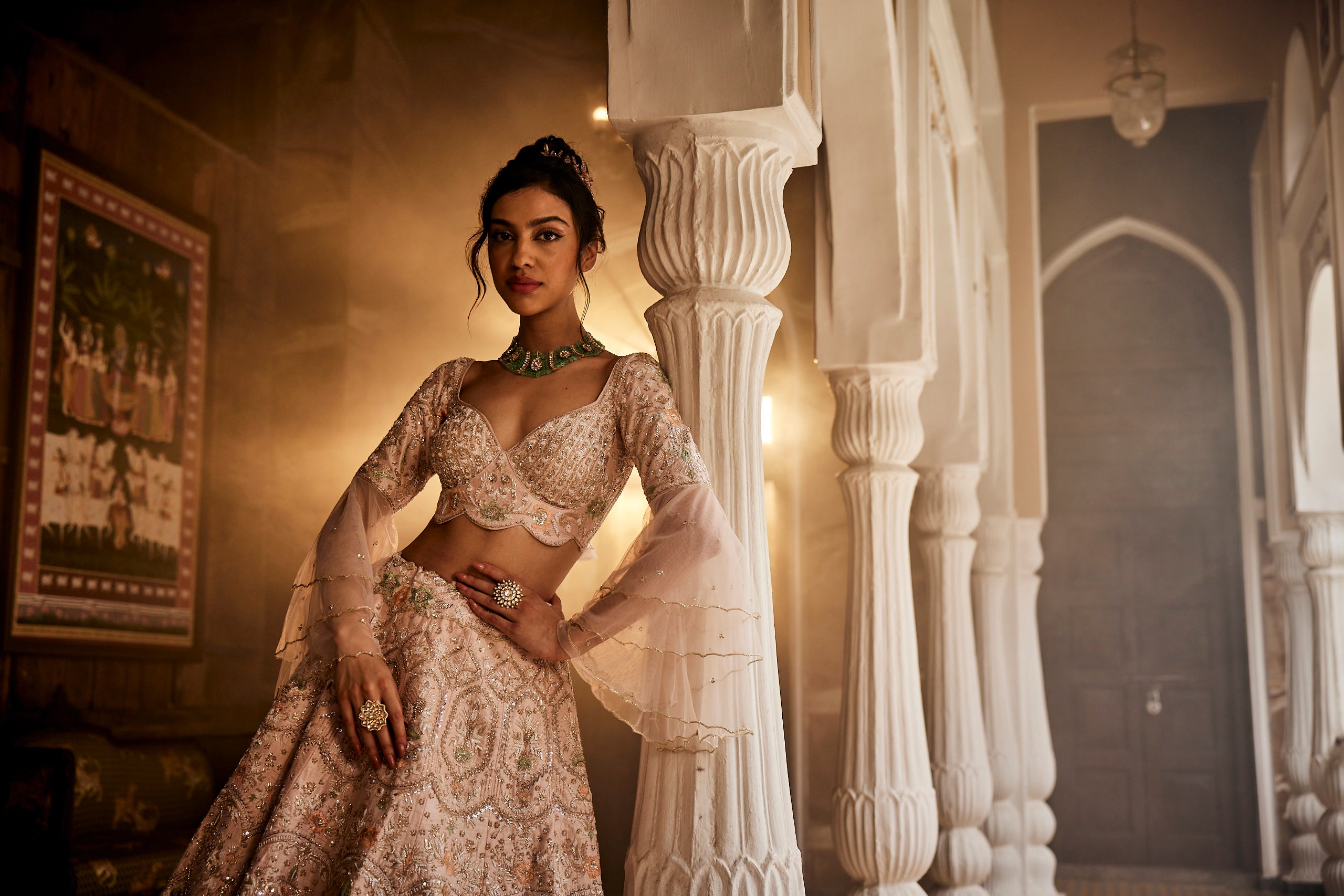 Demeter Nude pink Lehenga set