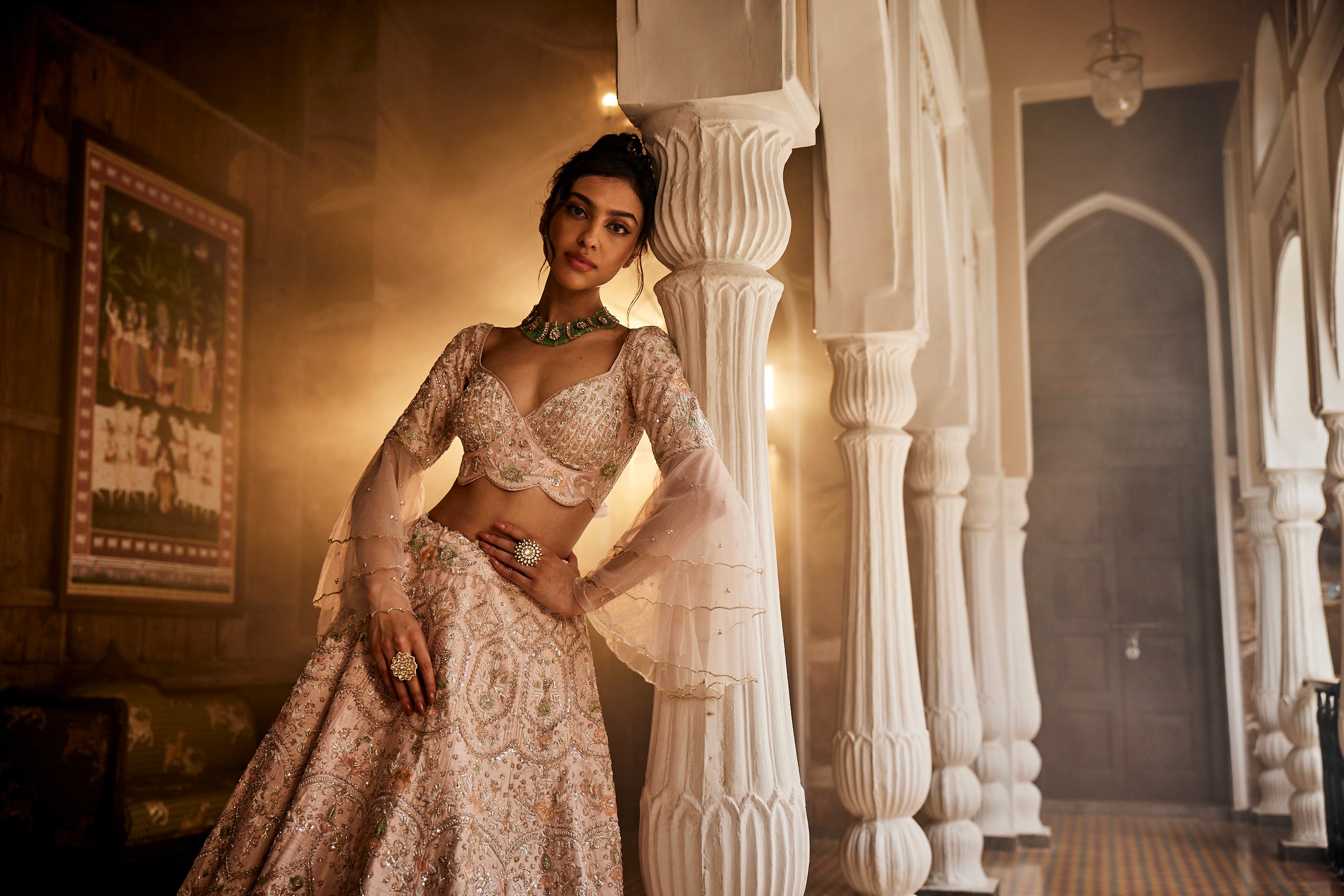 Demeter Nude pink Lehenga set