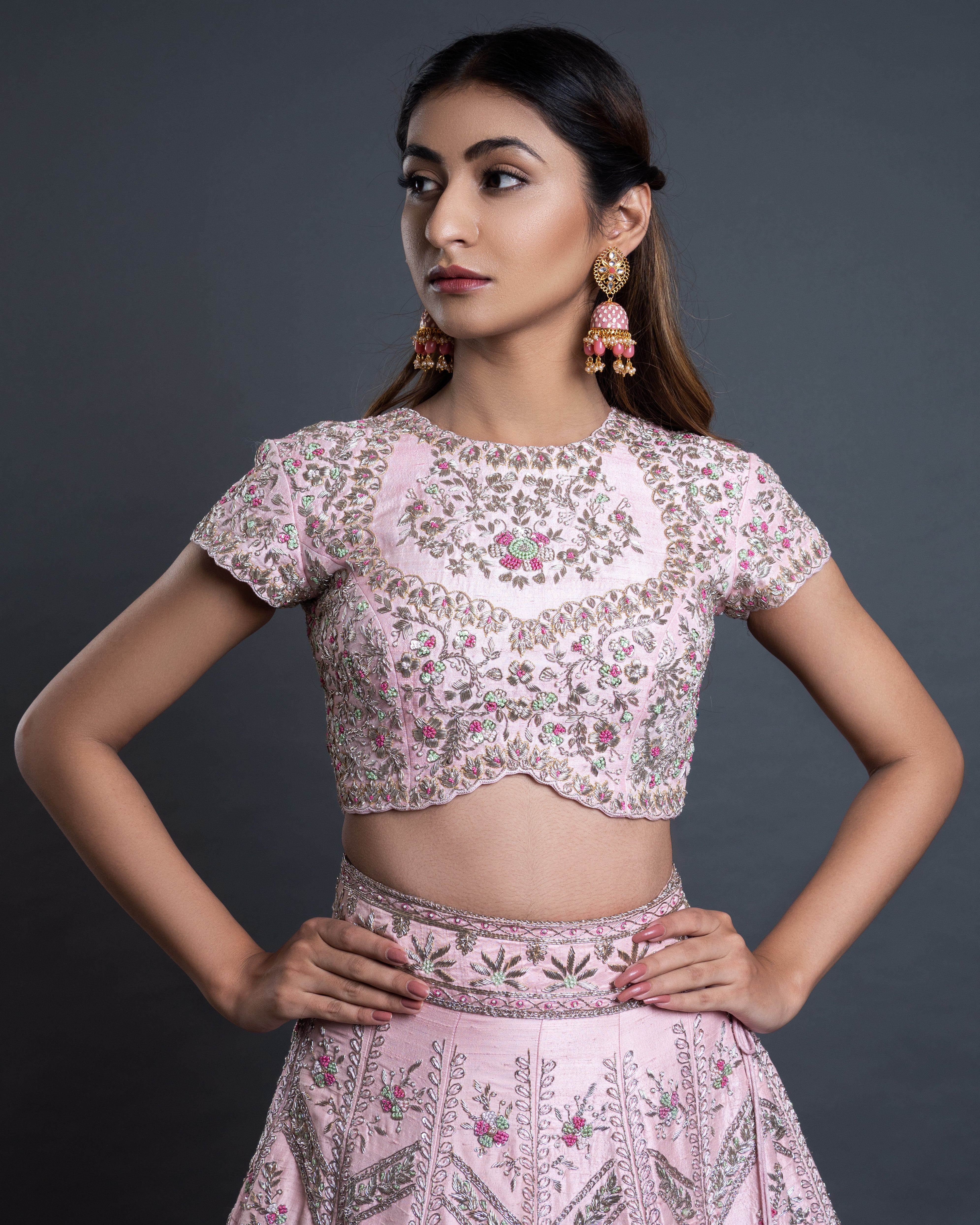 Spectrum Pink Lehenga Set