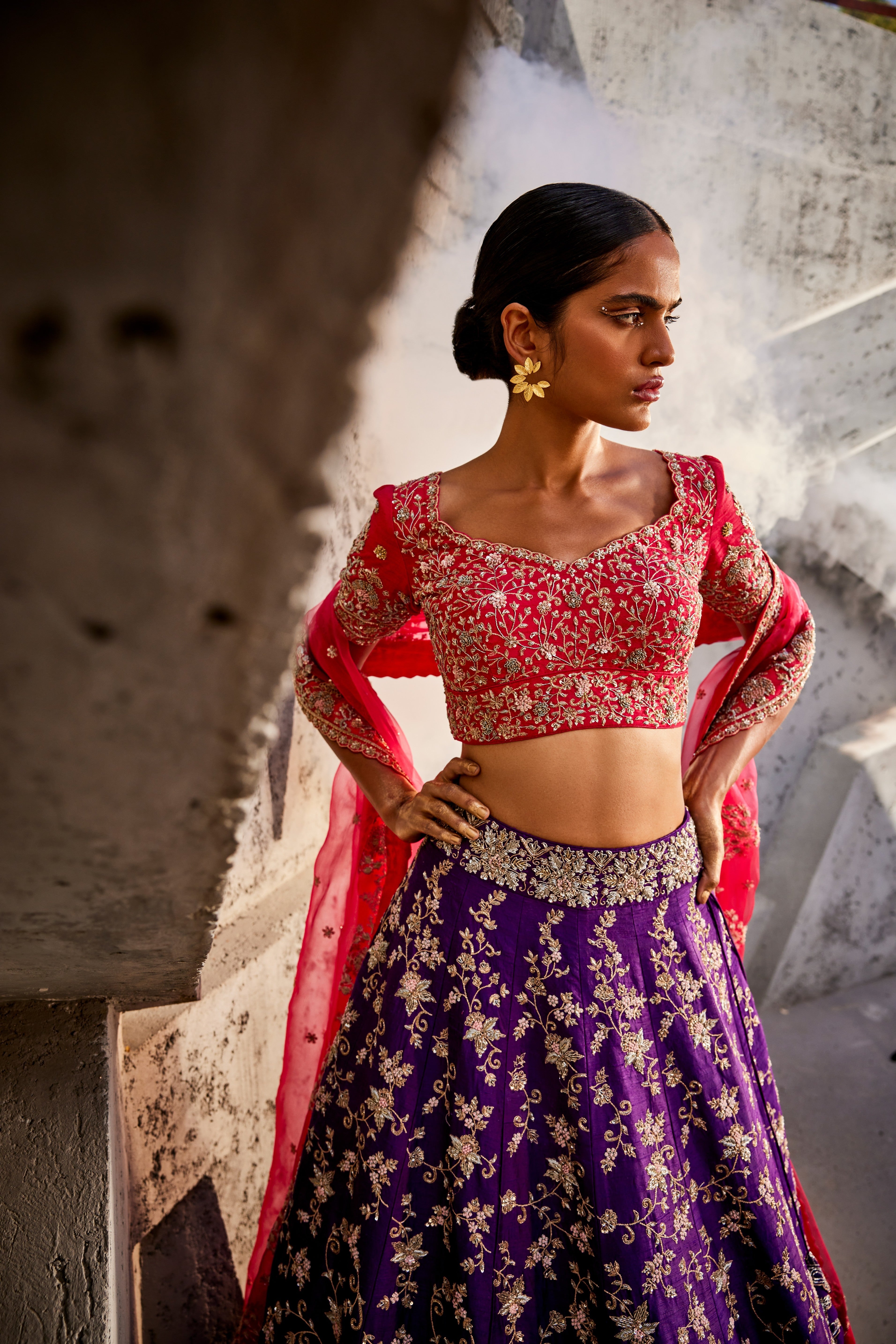 Majestic Mosiac Purple-pink lehega set