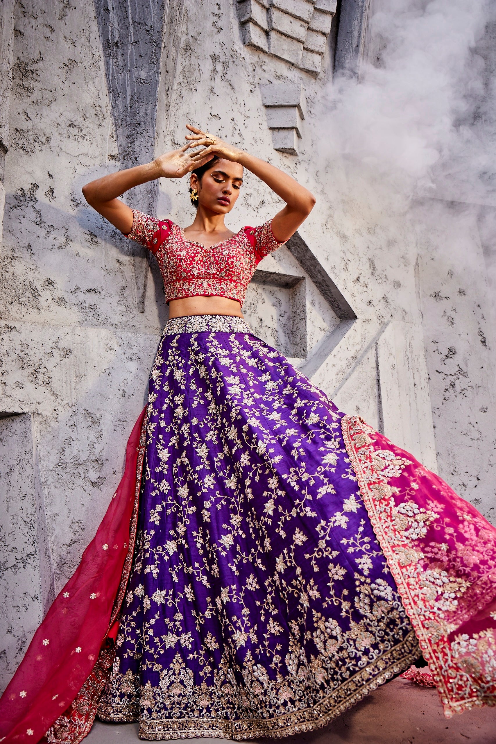 Majestic Mosiac Purple-pink lehega set