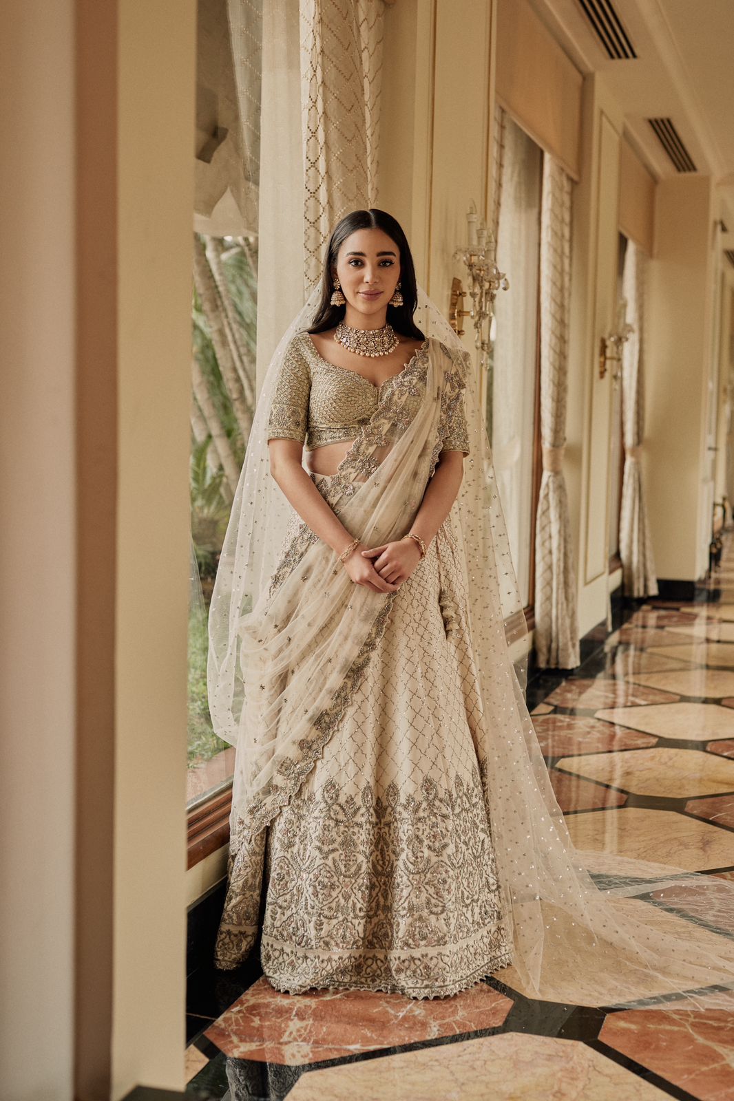 Princess offwhite Lehenga set