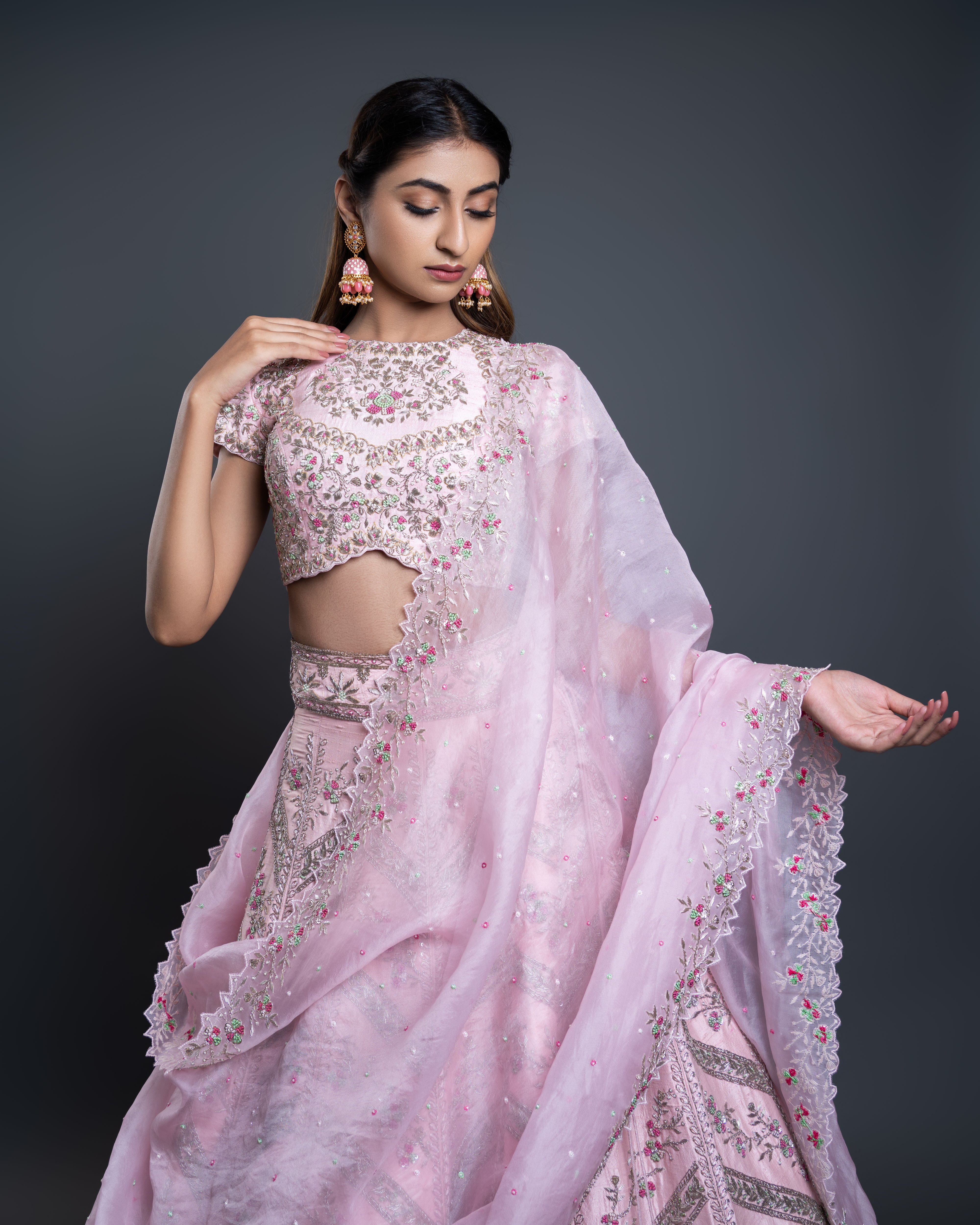 Spectrum Pink Lehenga Set
