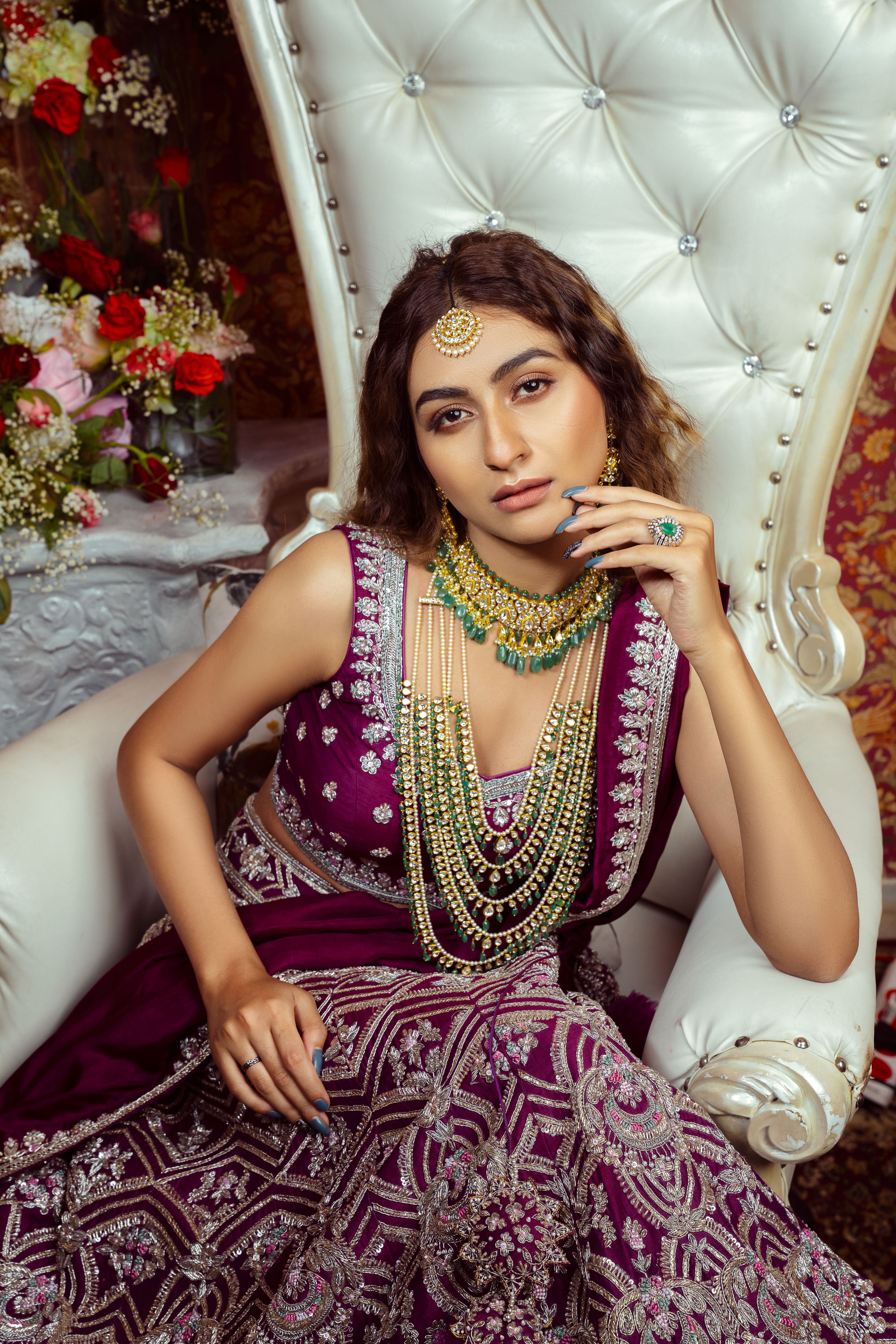 Vibrant Wine Lehenga Set 1