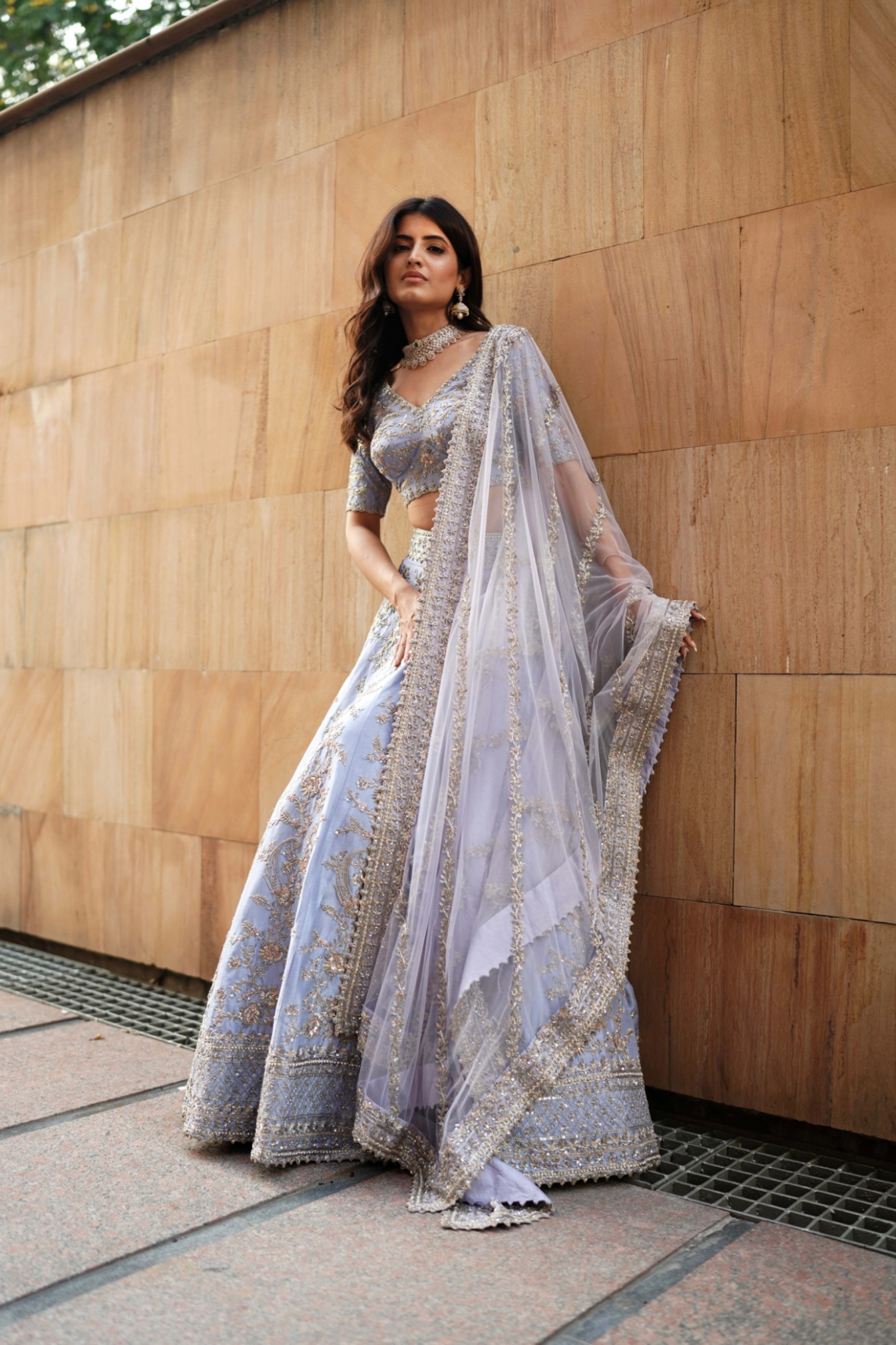 Vera Lavender lehenga set 1