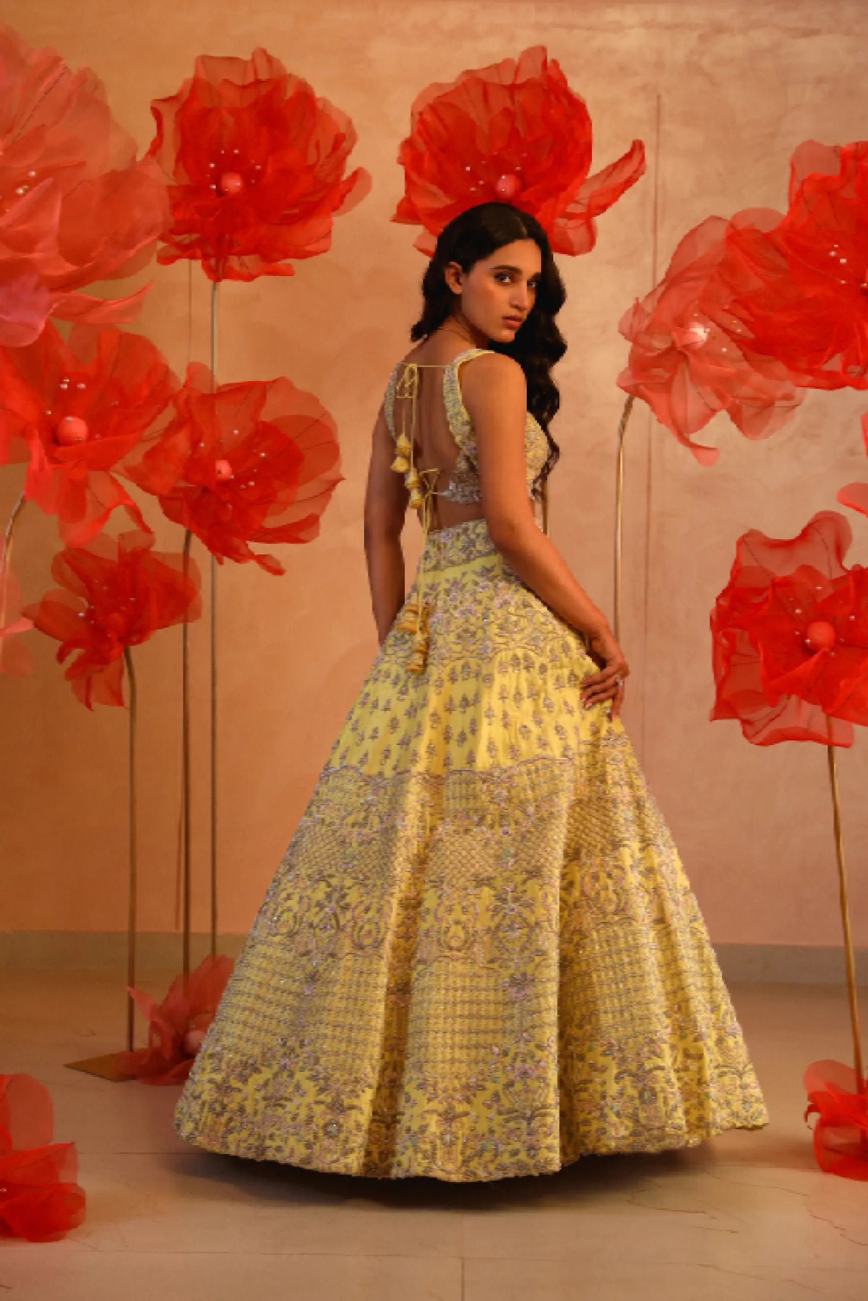 Ombre Yellow Lehenga Set